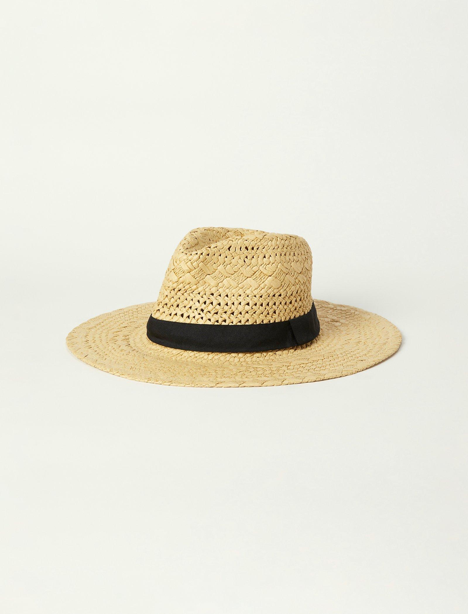 Lucky Brand Open Weave Boater Hat Natural