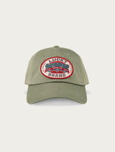 Lucky Brand Oval Clover Patch Trucker Bright Green