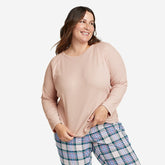 Eddie Bauer Plus Size Women's Stine's Favorite Thermal Crew- Pale Lavender