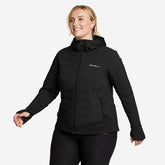 Eddie Bauer Plus Size Women's MotionLoft Hybrid Down Jacket - Black