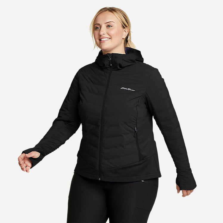 Eddie Bauer Plus Size Women's MotionLoft Hybrid Down Jacket - Black