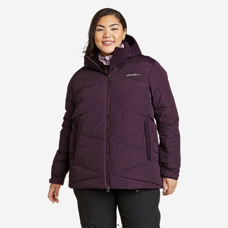 Eddie Bauer Plus Size Women's Night Ski Down Jacket - Dark Purple