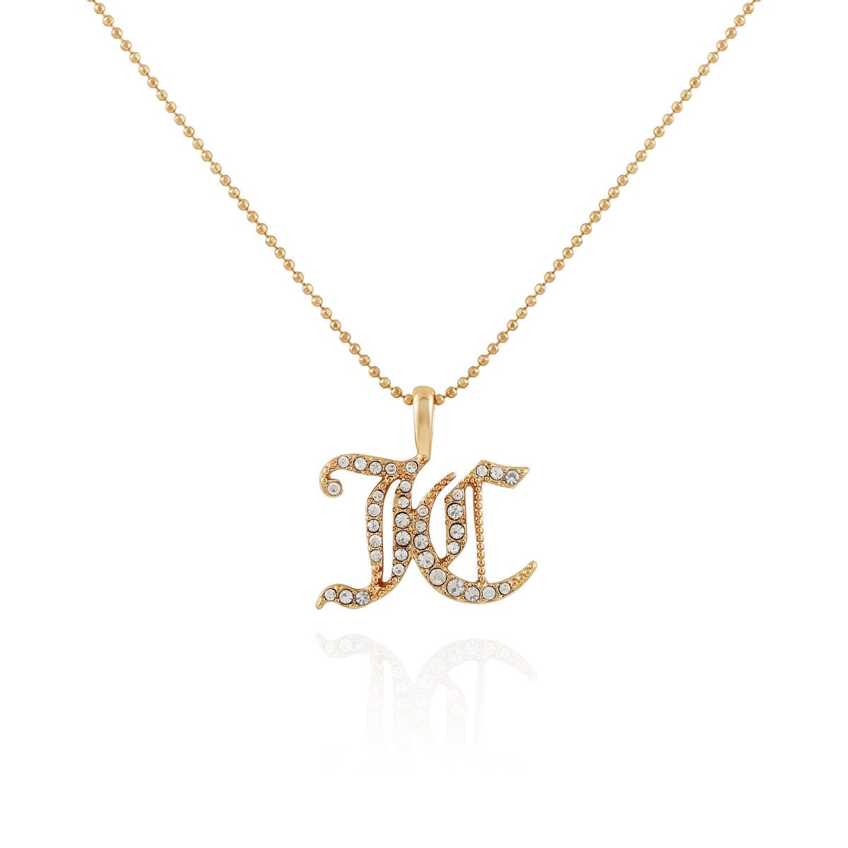 Juicy Couture Monogram Pendant Necklace Gold