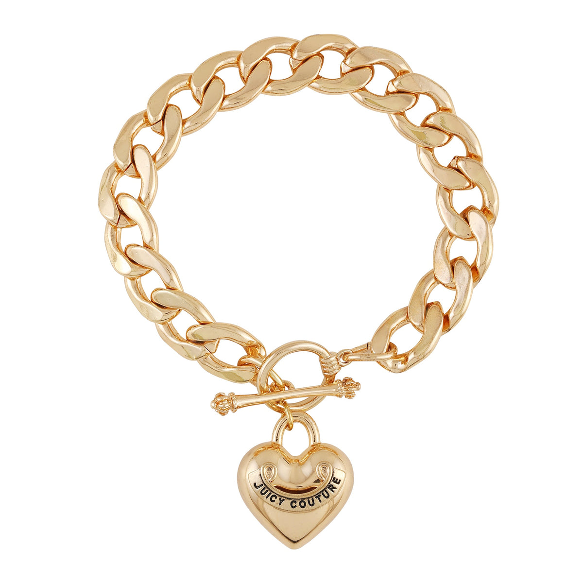 Juicy Couture Heart Pendant Bracelet Gold