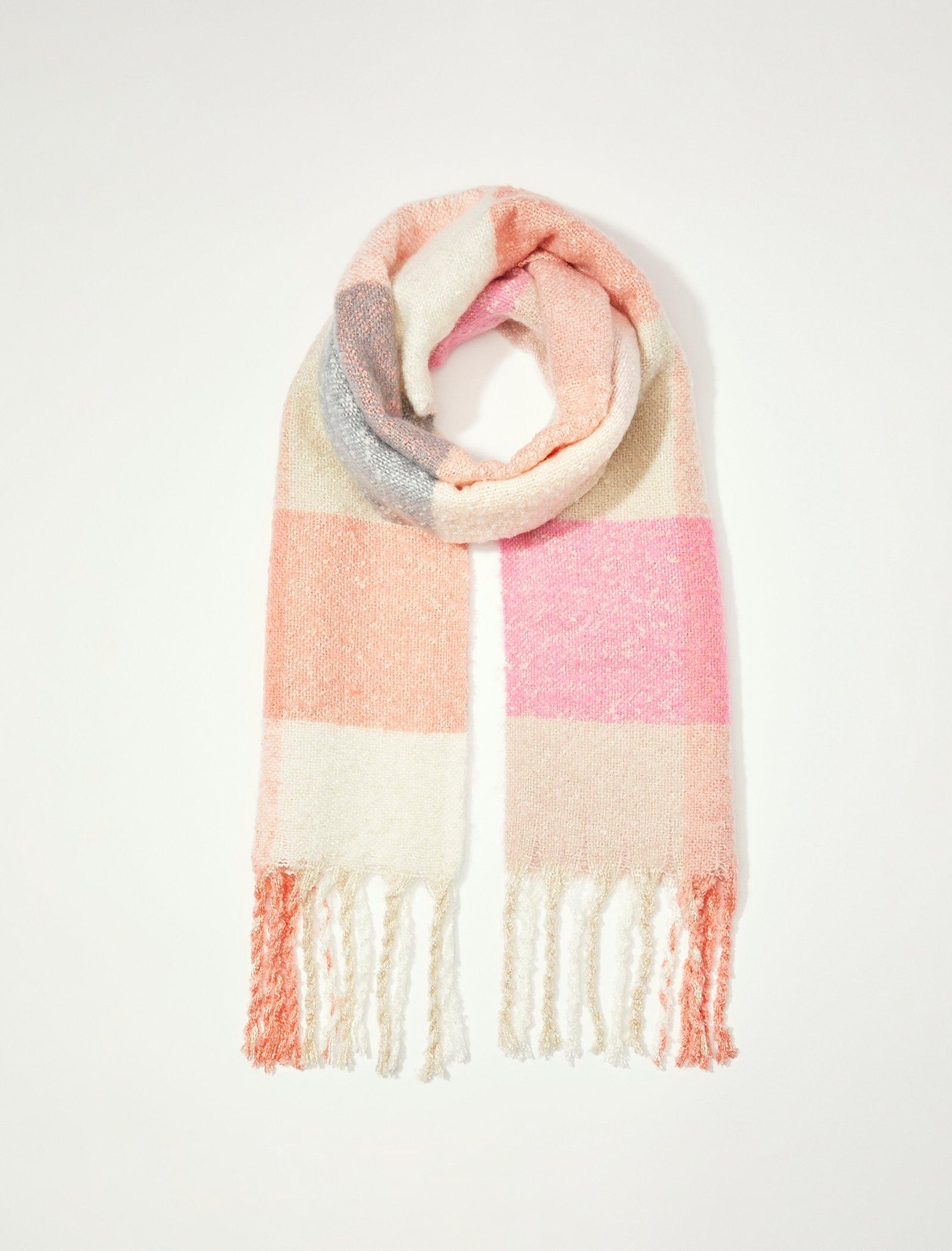 Lucky Brand Pastel Plaid Blanket Scarf Multi