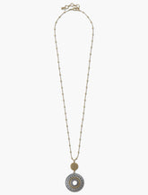 Lucky Brand Pave Tribal Pendant Necklace Multi