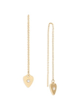 Lucky Brand Pearl Heart Threader Earring Gold