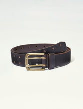 Lucky Brand Perforated Mens Belt Dark Brown