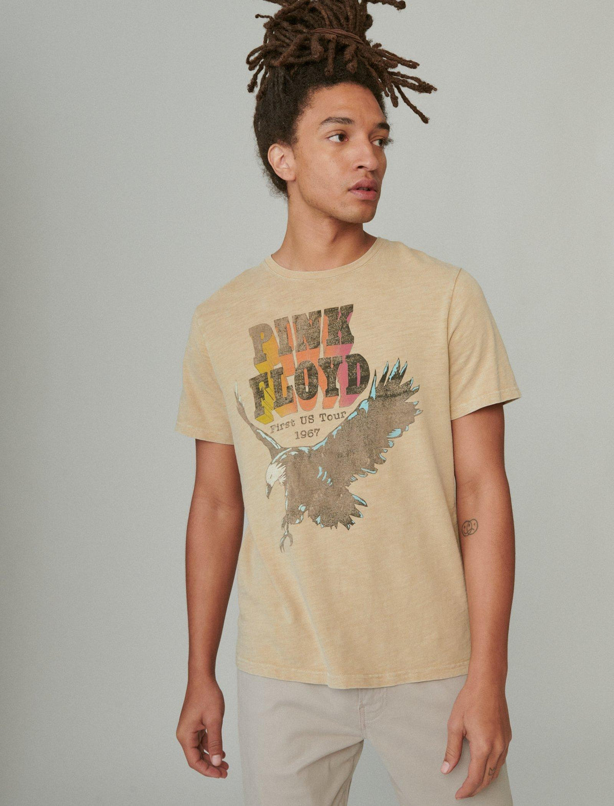 Lucky Brand Pink Floyd Eagle Tee Cornstalk