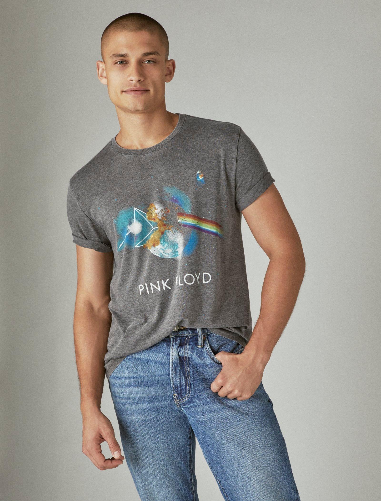 Lucky Brand Pink Floyd Exploding Moon Tee Jet Black