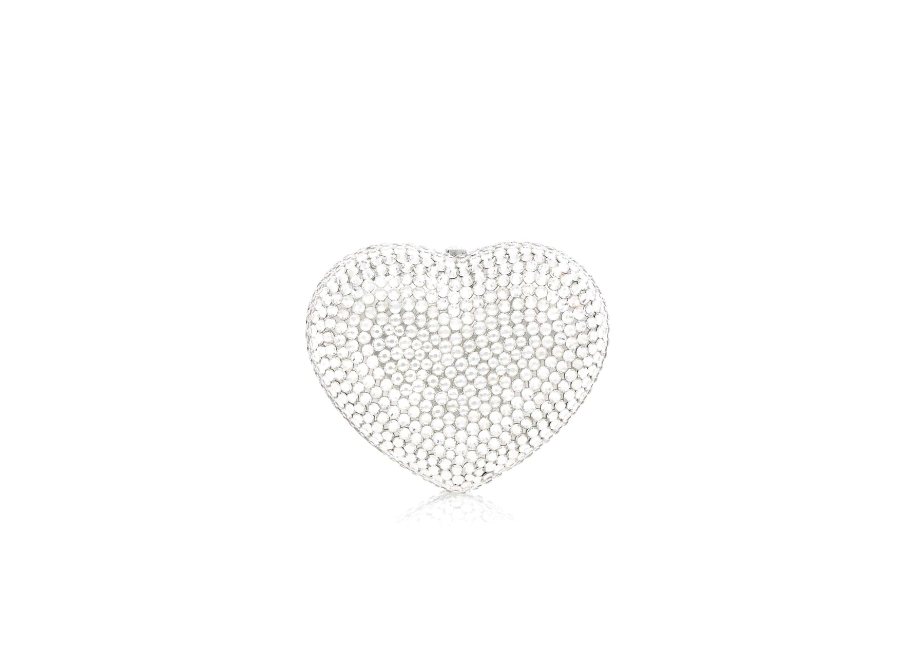 Judith Leiber Couture Mini Heart Silver