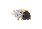 Judith Leiber Couture Judith Leiber Jewelry Three Stone Ring Black 5