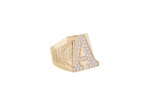 Judith Leiber Couture Judith Leiber Jewelry Block Pave Signet Ring A