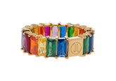 Judith Leiber Couture Judith Leiber Jewelry  Baguette Eternity Ring Multicolor Multicolor