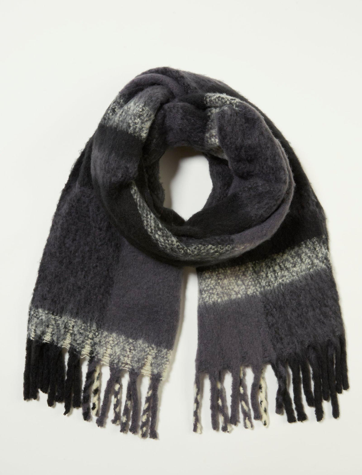 Lucky Brand Recycled Blanket Scarf Black