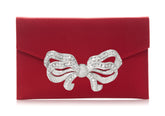 Judith Leiber Couture Judith Leiber Red Satin Bow Envelope