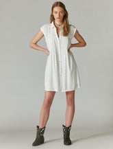 Lucky Brand Schiffley Shirtdress Bright White