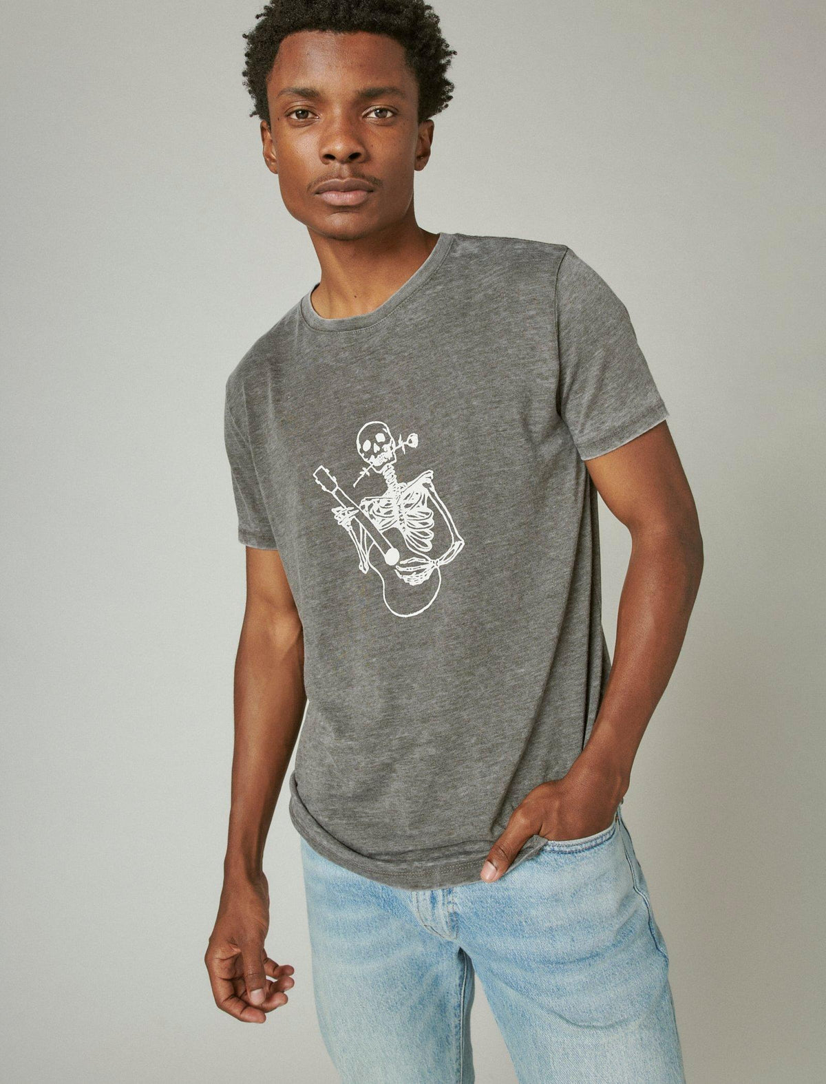 Lucky Brand Skeleton Tee Black Mountain