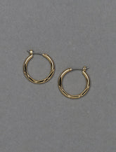 Lucky Brand Small Twist Hoop Gold