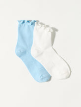 Lucky Brand Solid Ruffle Crew Sock Multi