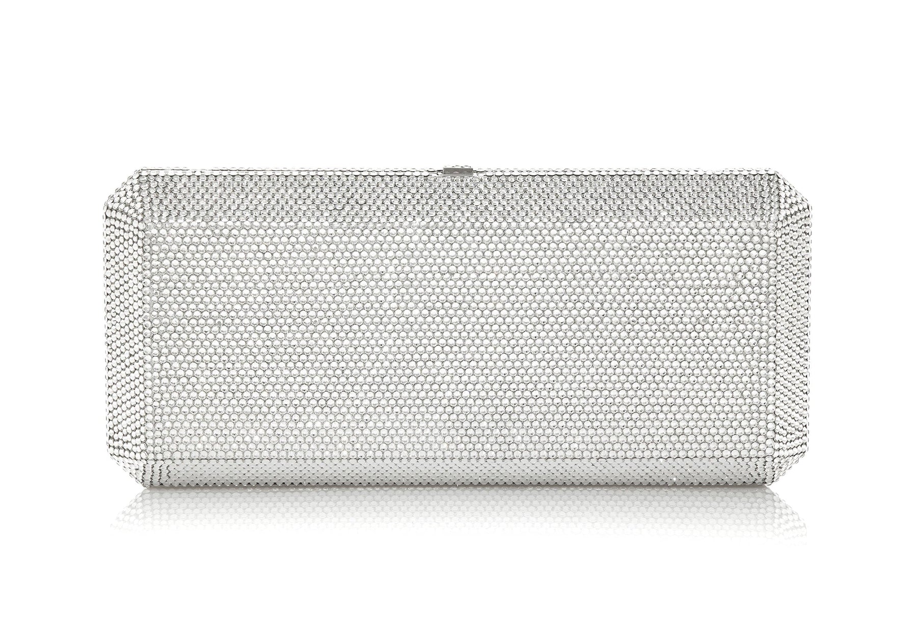 Judith Leiber Couture Judith Leiber Silver Slim Rectangle Clutch