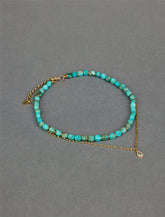 Lucky Brand Statement Turquoise Collar Necklace Gold