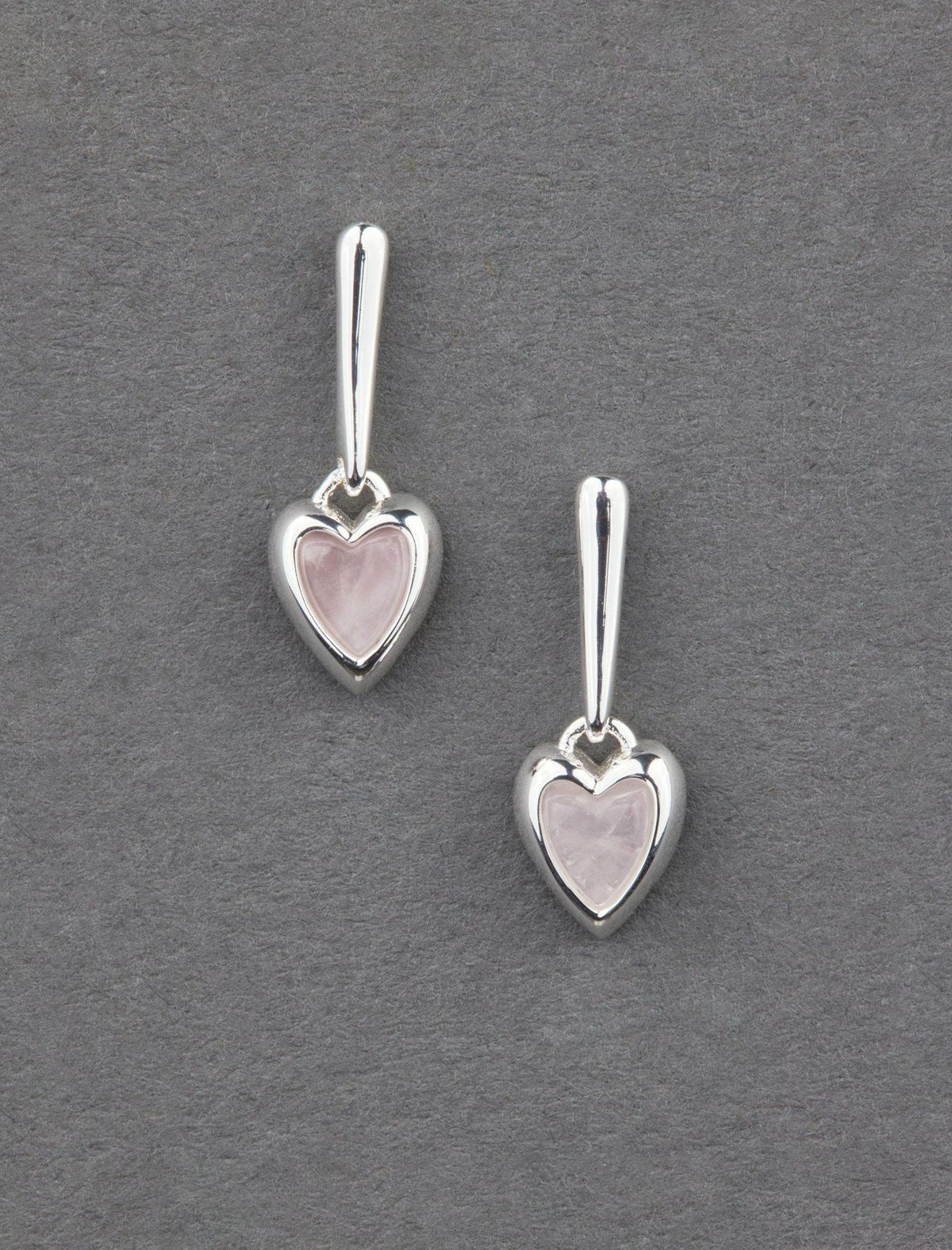 Lucky Brand Sterling Rose Quartz Drop Earring Silver