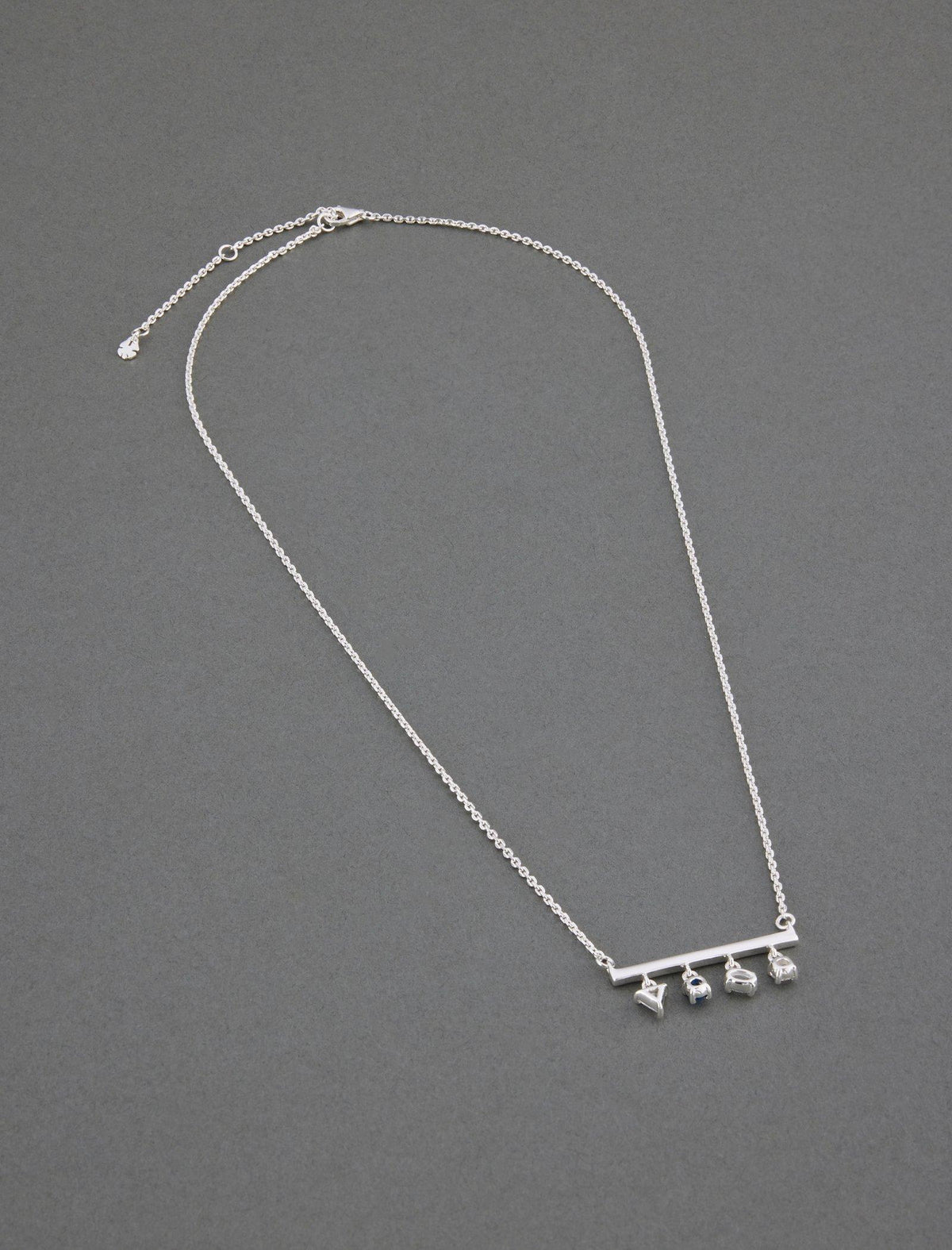 Lucky Brand Sterling  Bar Charm Necklace - Women's Ladies Accessories Jewelry Necklace Pendants Silver