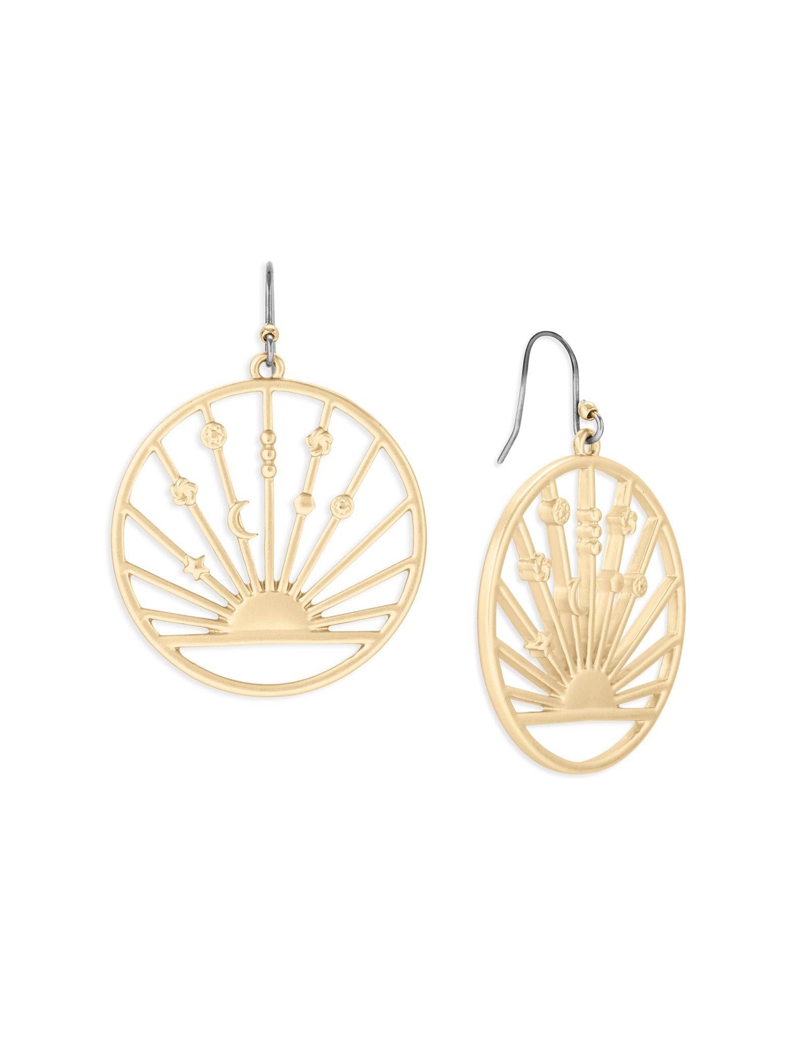 Lucky Brand Sunray Statement Drop Earring - Women's Ladies Accessories Jewelry Earrings Gold