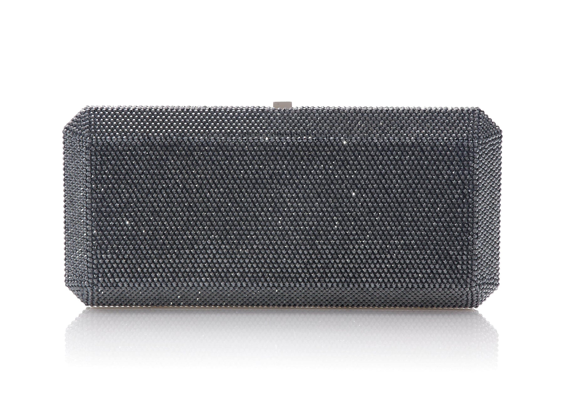 Judith Leiber Couture Judith Leiber Grey Slim Rectangle Clutch