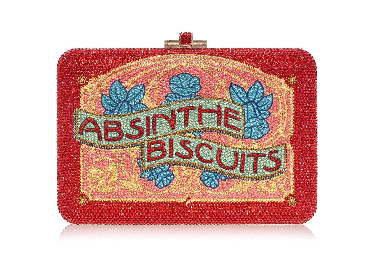 Judith Leiber Couture Slim Slide Absinthe Biscuits Clutch