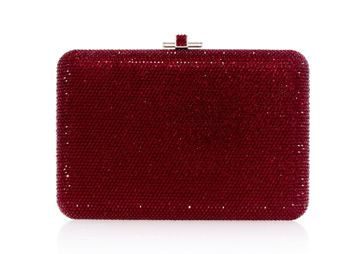 Judith Leiber Couture Judith Leiber Slim Slide Crimson Clutch Red