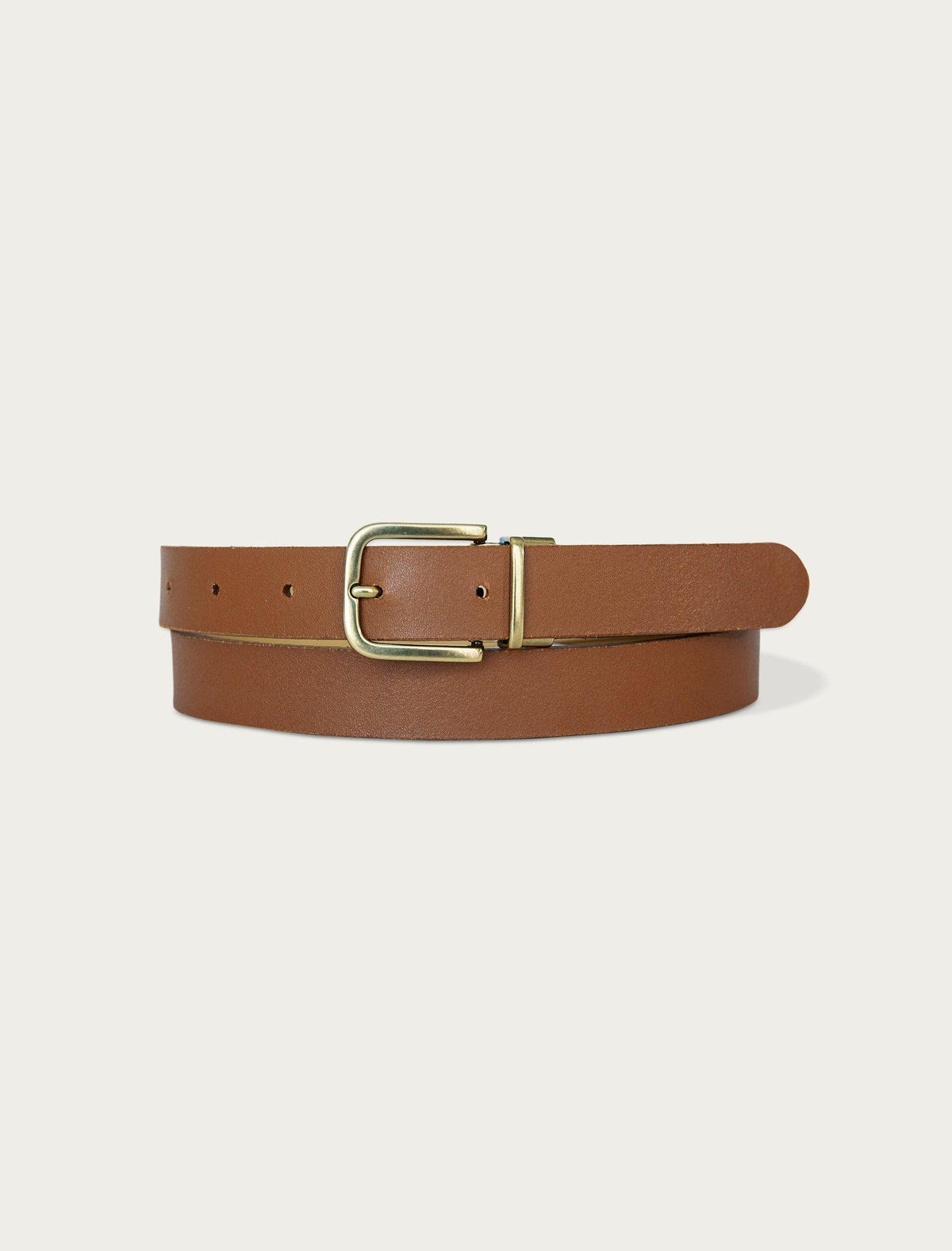 Lucky Brand Smooth Leather Reversible Belt Dark Brown