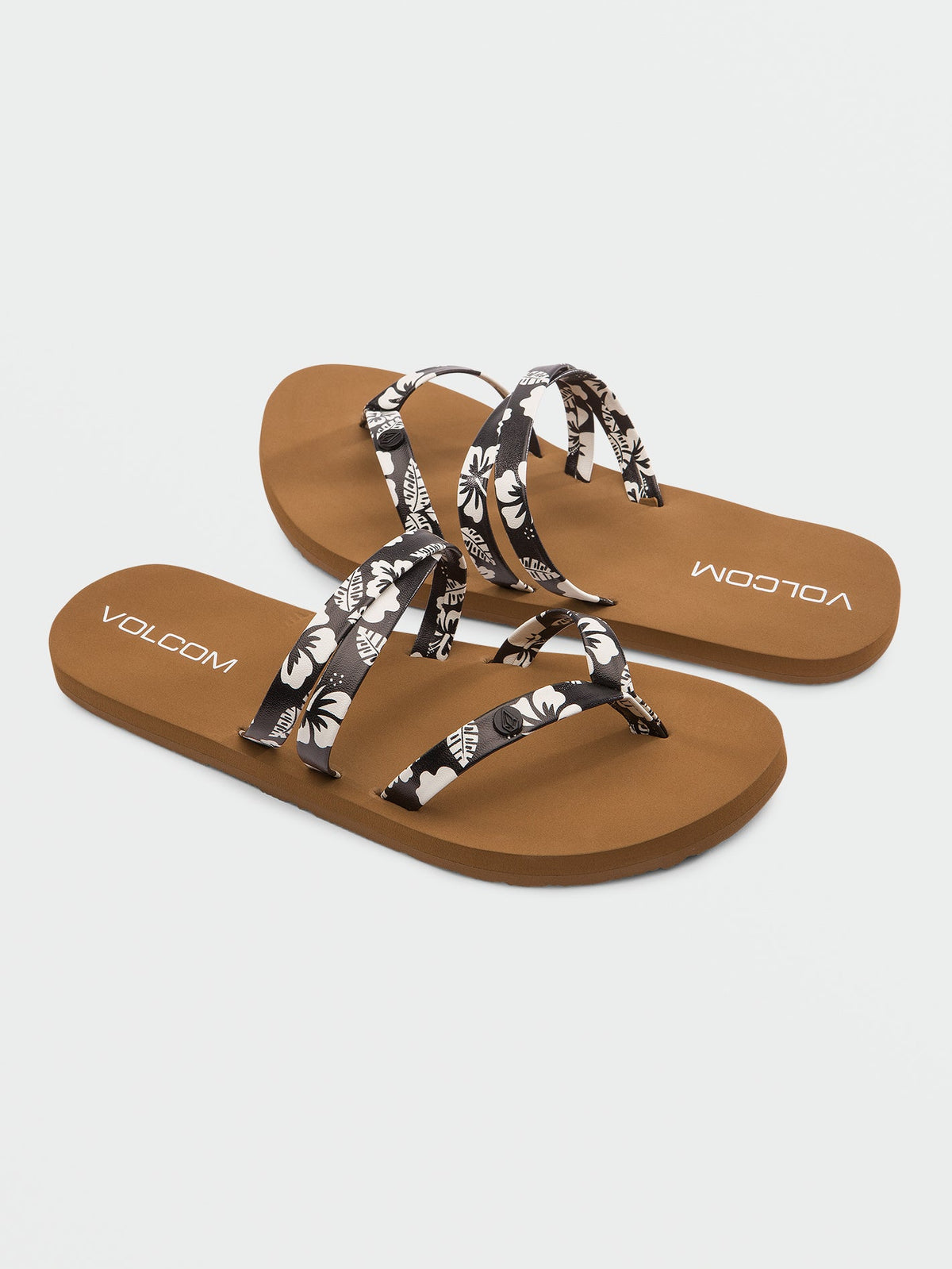 Volcom Girls Easy Breezy Sandals Black White