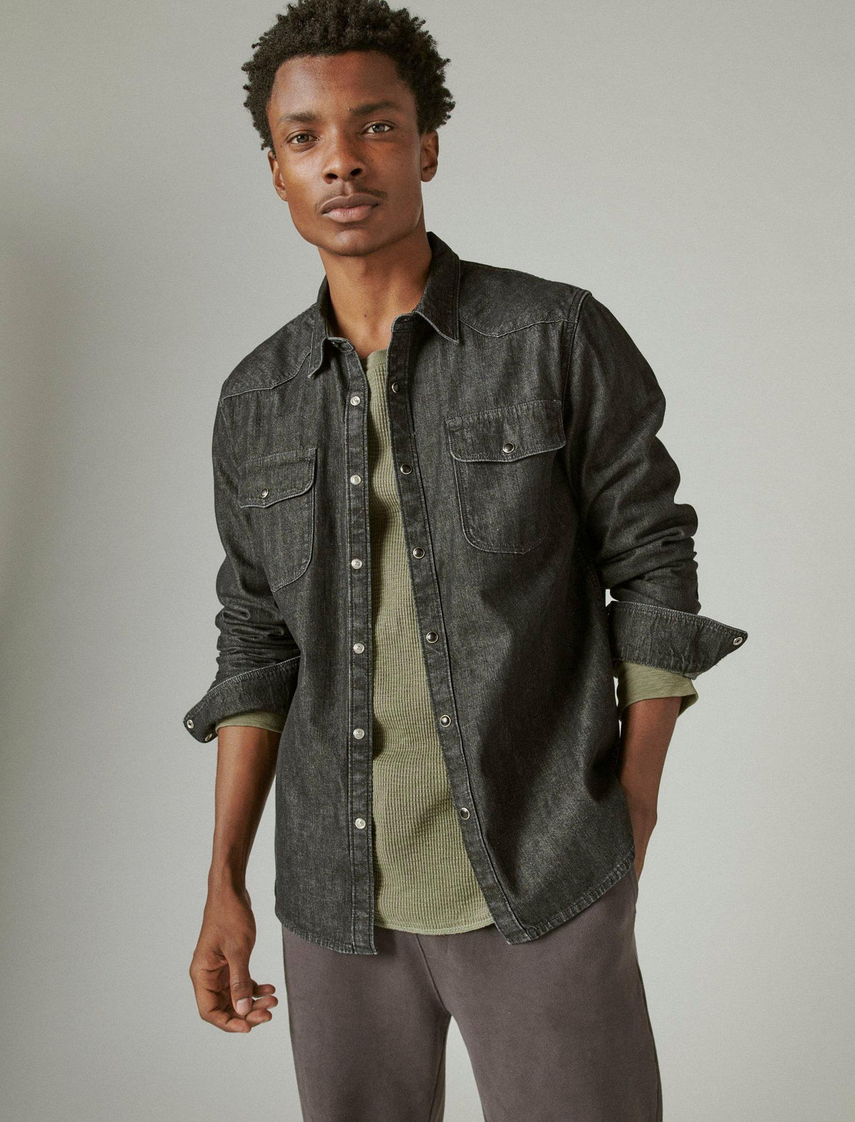 Lucky Brand The Western Shirt Black Rock