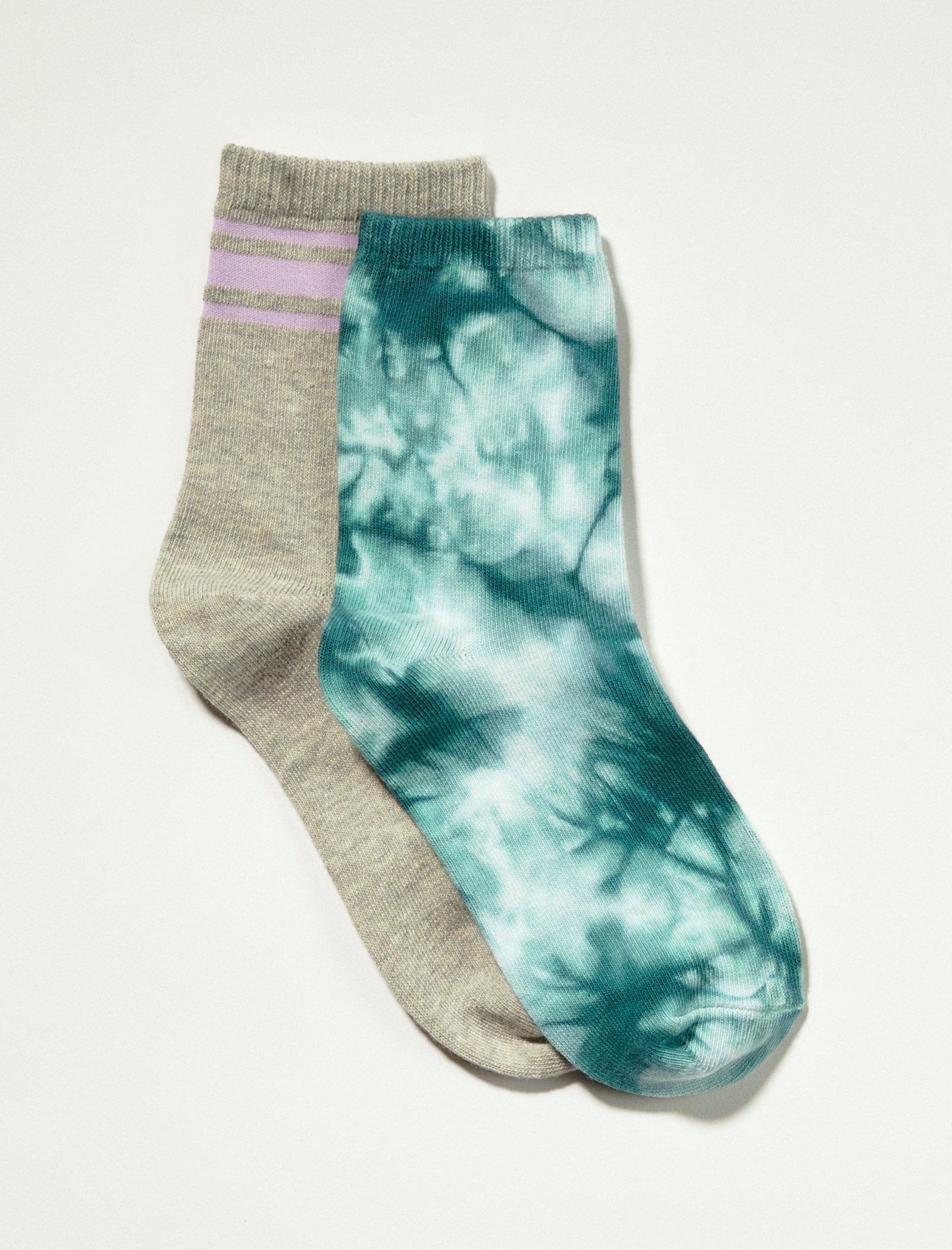 Lucky Brand Tie Dye Stripe Crew Pack Deep Lake Tie Dye