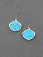 Lucky Brand Turquoise Slice Drop Earring Silver