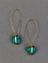 Lucky Brand Turquoise Threader Earring Gold