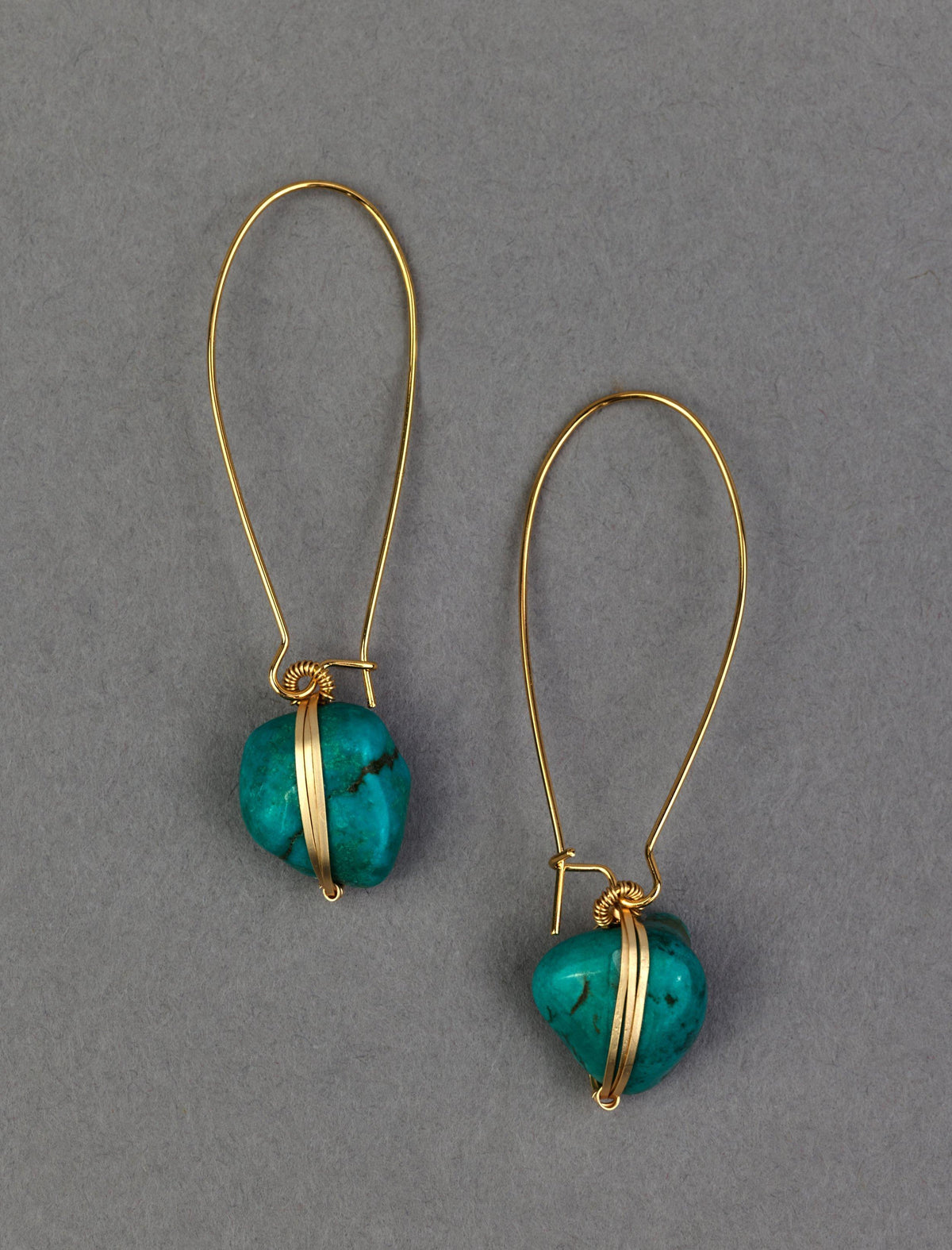 Lucky Brand Turquoise Threader Earring - Women's Ladies Accessories Jewelry Earrings Gold