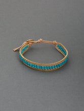 Lucky Brand Turquoise Wrap Bracelet Gold