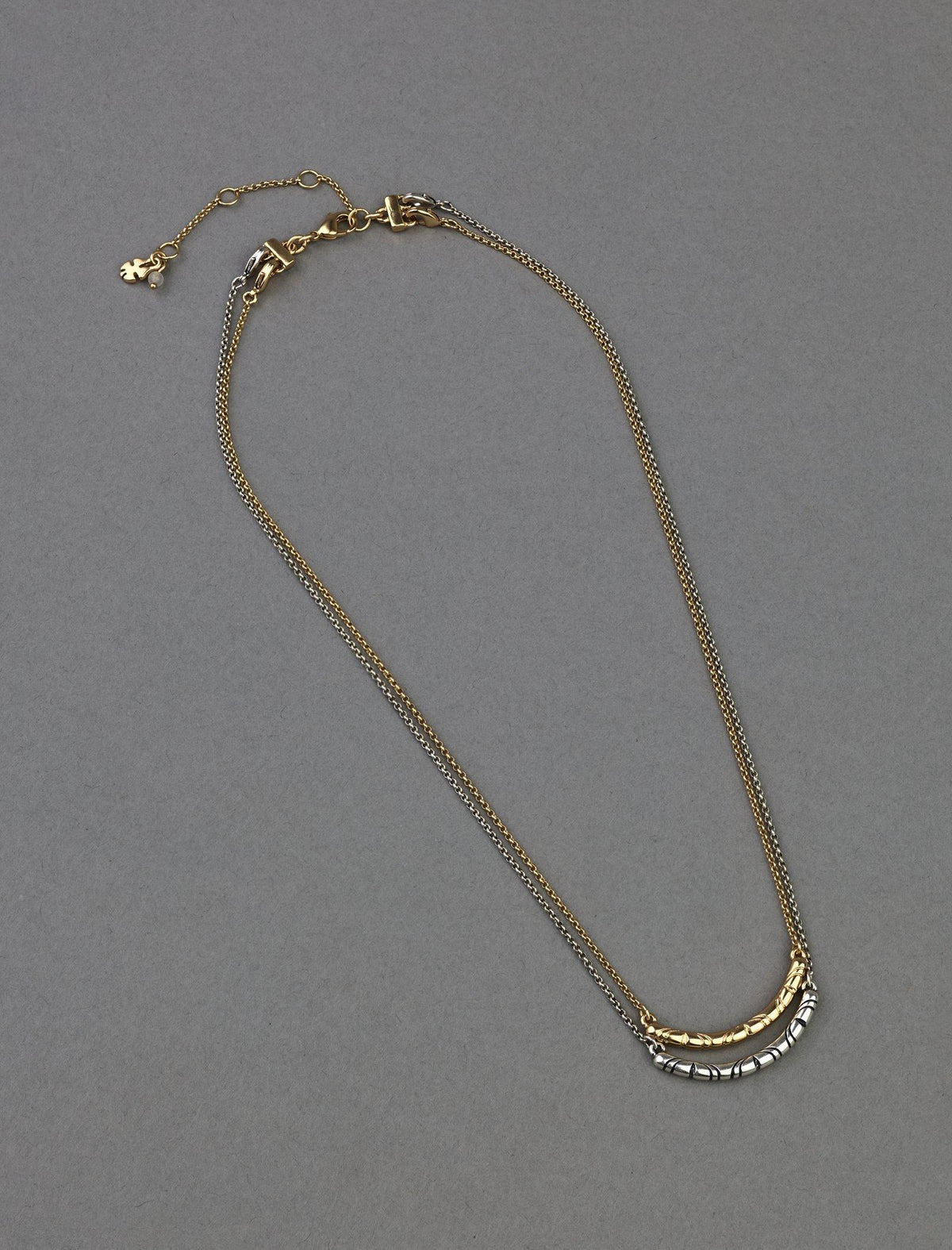 Lucky Brand Bar Layer Necklace - Women's Ladies Accessories Jewelry Necklace Pendants Two Tone
