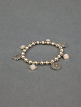 Lucky Brand Heart Charm Bracelet Two Tone