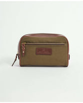 Brooks Brothers Men's Medium Canvas Dopp Kit Green