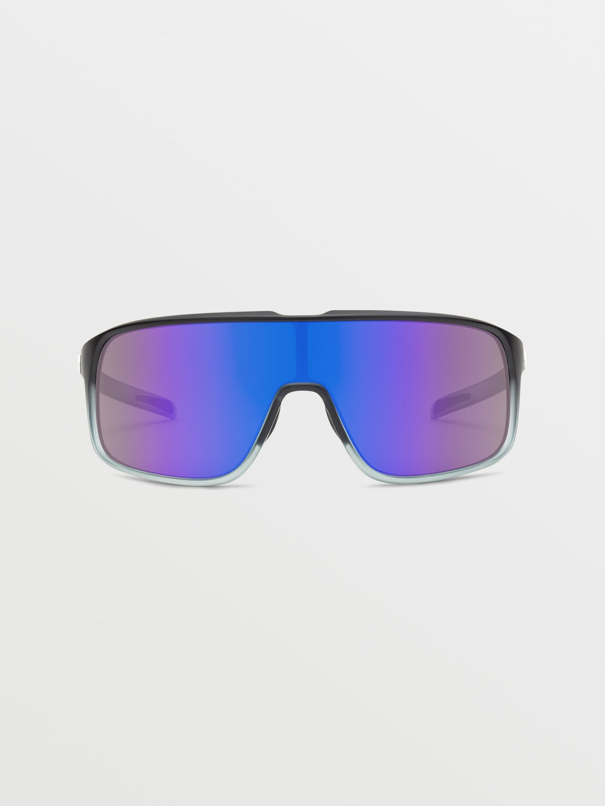 Volcom Macho Sunglasses Matte Black Clear Fade/Gray Blue Mirror Matte Black Clr Fade