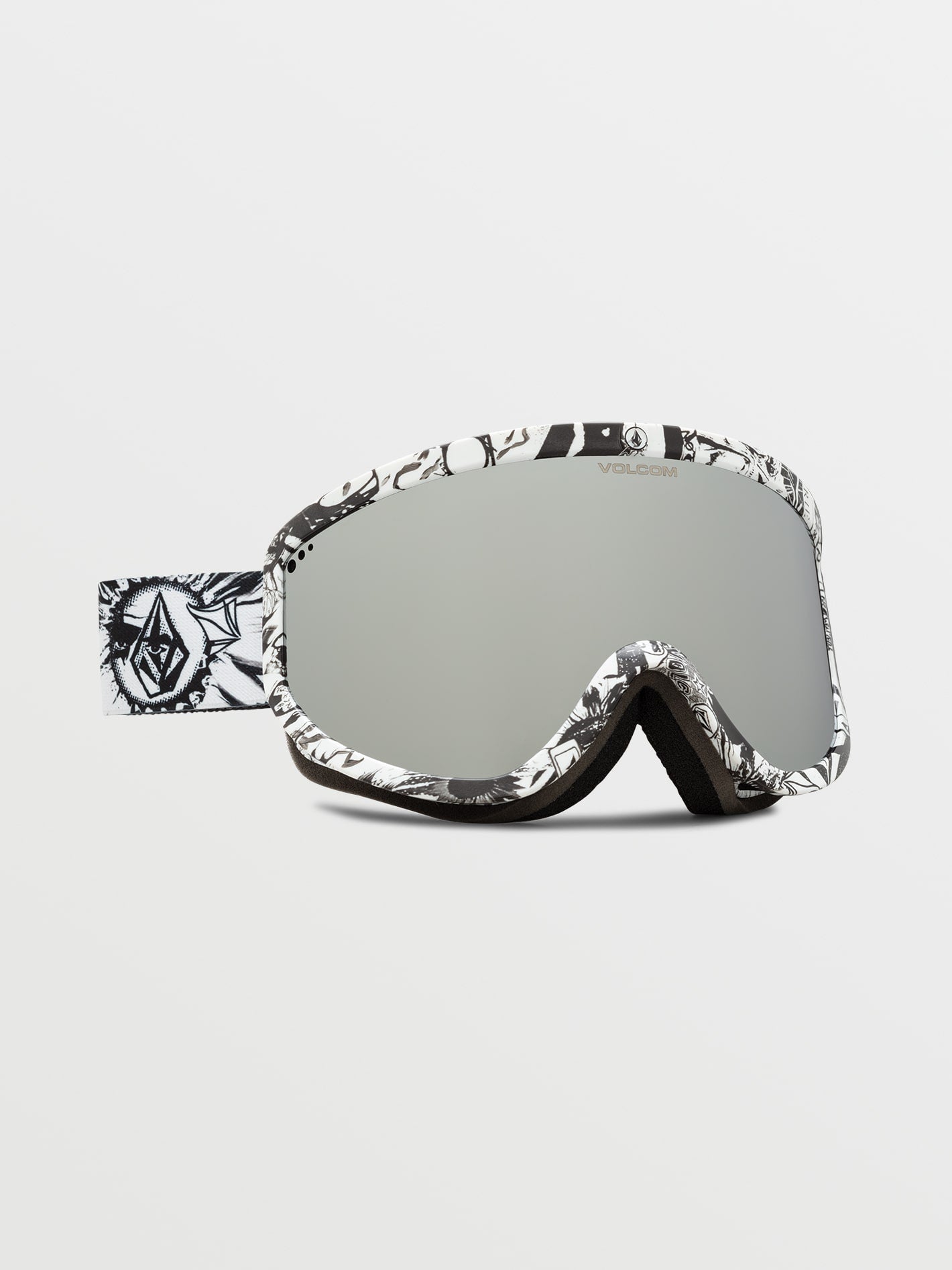 Volcom Footprints Goggle with Bonus Lens Op Art/silver Chrome