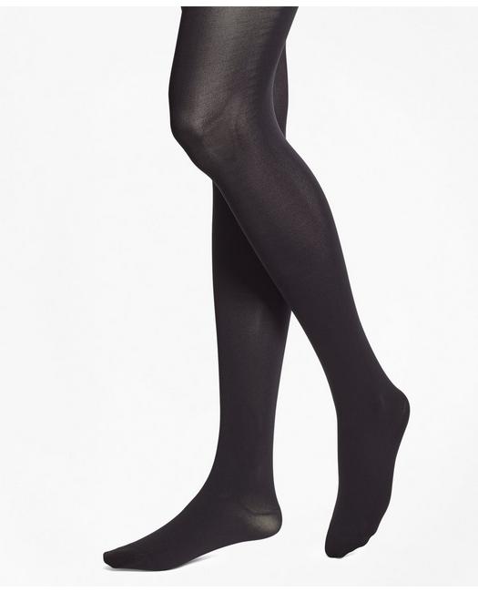 Brooks Brothers Women's Opaque Nylon Tights Black