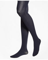 Brooks Brothers Women's Opaque Nylon Tights Navy