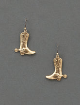 Lucky Brand Western Boot Drop Earring Gold