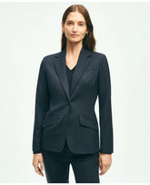 Brooks Brothers Women's Stretch Wool 1-Button Jacket Navy