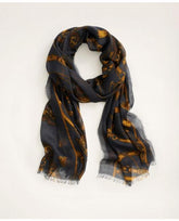Brooks Brothers Women's Cashmere Blend Printed Scarf Navy